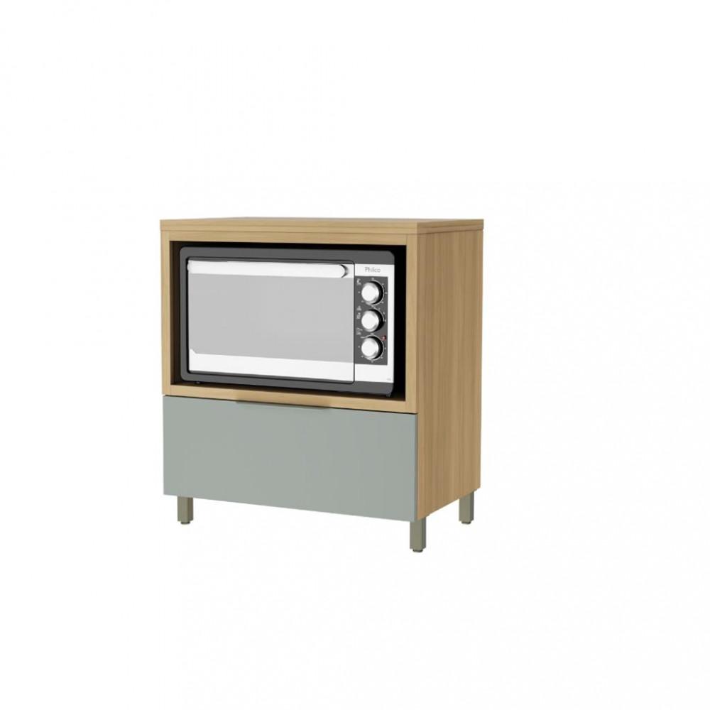 Balcão com Tampo Para Forno  100 MDF 1 Gaveta 80cm Marquesa Nesher - 1