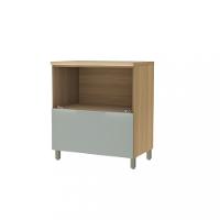 Balcão Com Tampo 100 MDF 1 Porta 1 Gaveta 80cm Marquesa Nesher - 2