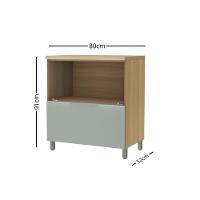 Balcão Com Tampo 100 MDF 1 Porta 1 Gaveta 80cm Marquesa Nesher - 3