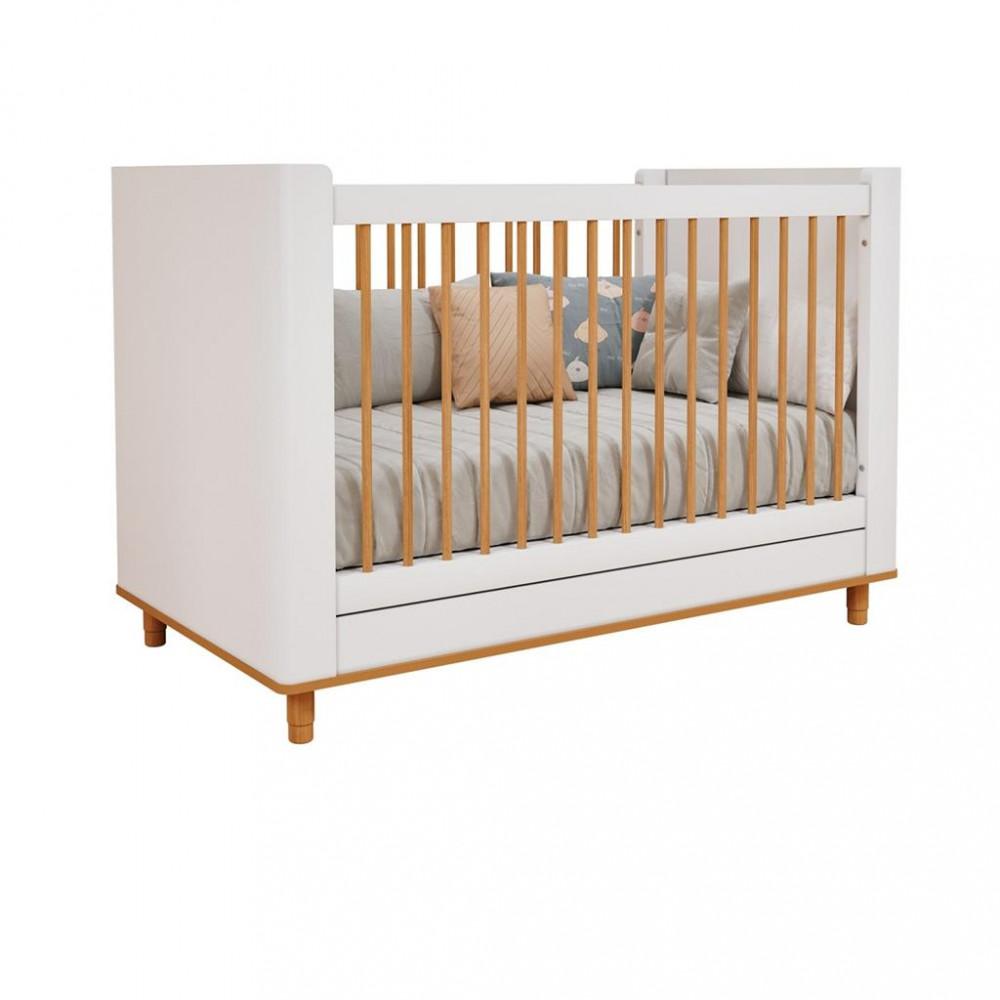 Quarto de Bebê Completo Berço e Guarda Roupa 4 Portas 100 MDF Lívia Permobili - 4