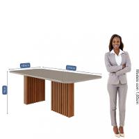 Mesa de Jantar 210cm Retangular Ester Cimol - 3