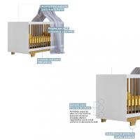 Berço Mini Cama Flocos Tigus Baby - 3