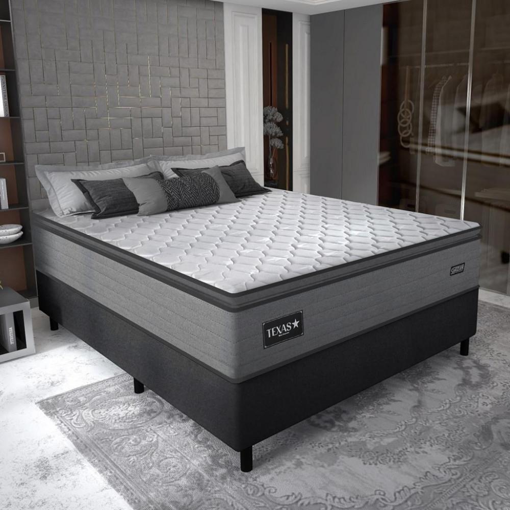 Cama Box Casal 138cm Molas Ensacadas Texas 2CEN Gazin - 1