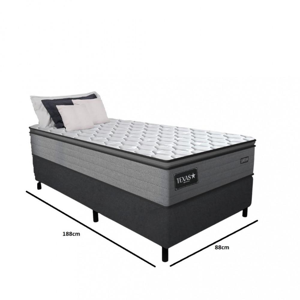 Cama Box Solteiro 88cm Molas Ensacadas Texas 2CEN Gazin - 2