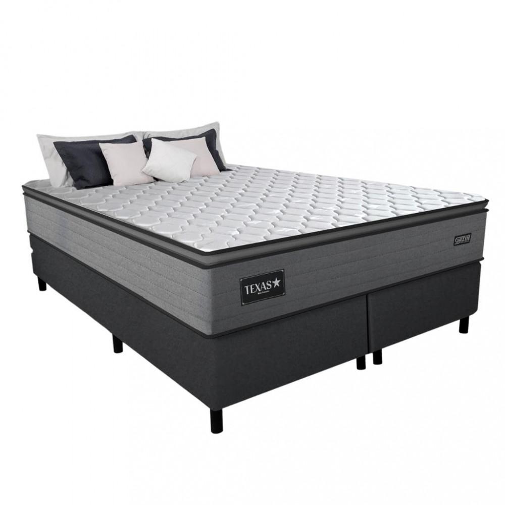 Cama Box King 193cm Molas Ensacadas Texas 2CEN Gazin - 1