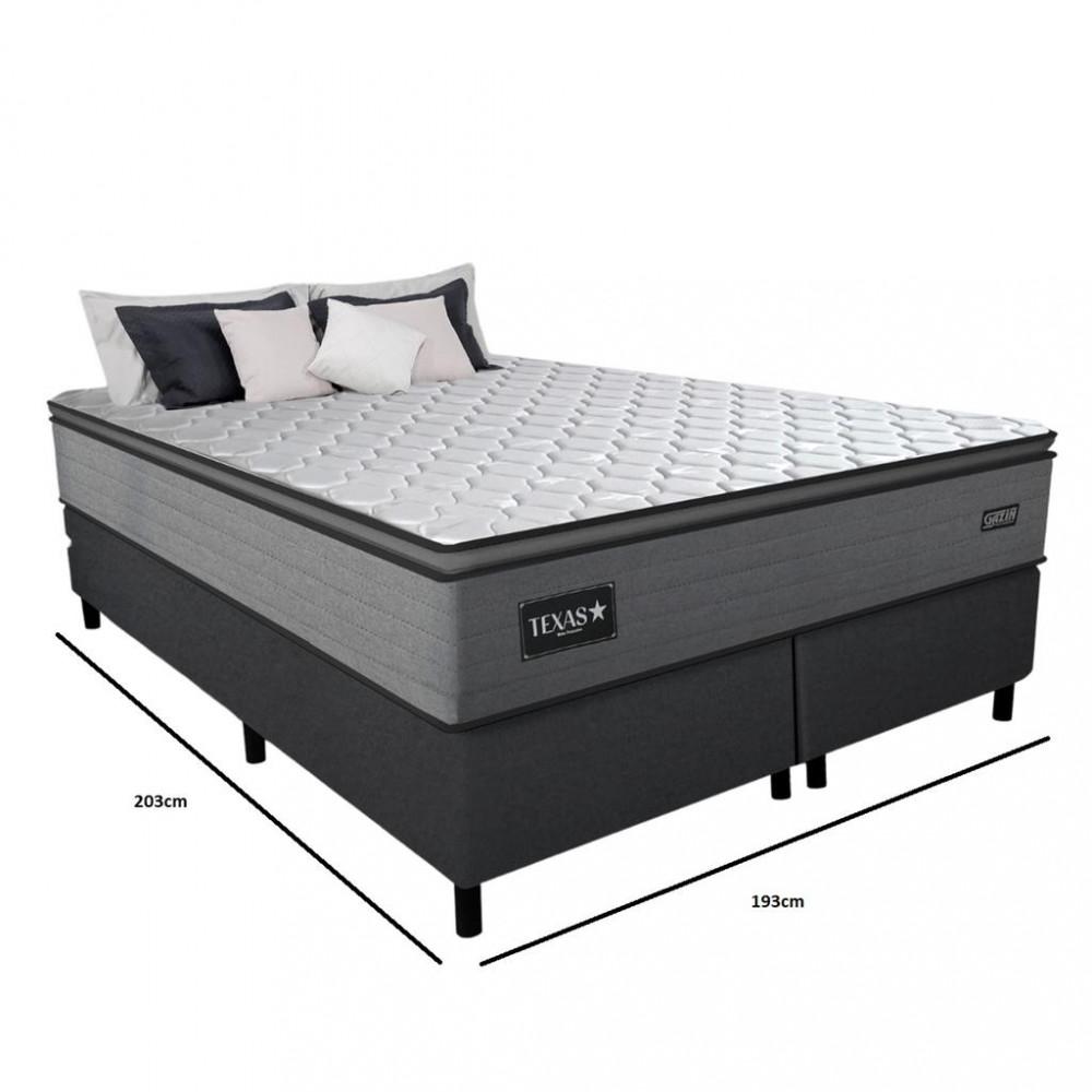 Cama Box King 193cm Molas Ensacadas Texas 2CEN Gazin - 2