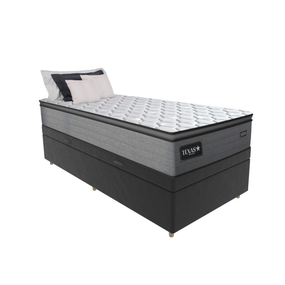 Cama Box Baú Solteiro 88cm Molas Ensacadas D28 Texas Gazin JSW - 2