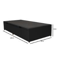 Cama Box Baú Solteiro 88cm Molas Ensacadas D28 Texas Gazin JSW - 6