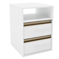 Mesa de Cabeceira 2 Gavetas 100 MDF Select Belmax - 2