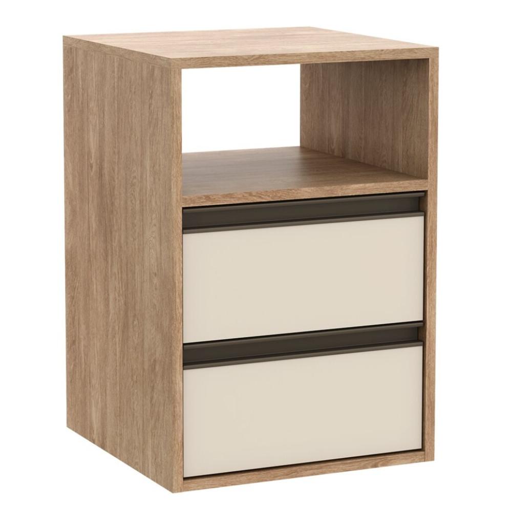 Mesa de Cabeceira 2 Gavetas 100 MDF Select Belmax - 2