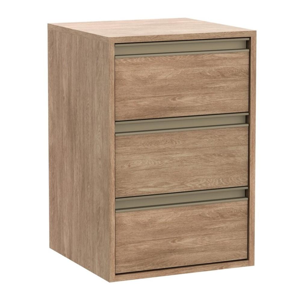 Mesa de Cabeceira 3 Gavetas 100 MDF  Select Belmax - 2
