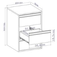 Mesa de Cabeceira 3 Gavetas 100 MDF  Select Belmax - 3
