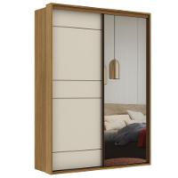 Guarda Roupa Casal com Espelho 2 Portas de Correr 100 MDF Qualitá Belmax - 2