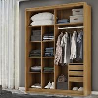 Guarda Roupa Casal com Espelho 2 Portas de Correr 100 MDF Qualitá Belmax - 3