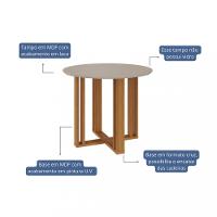 Mesa de Jantar Redonda Flora Cimol - 2