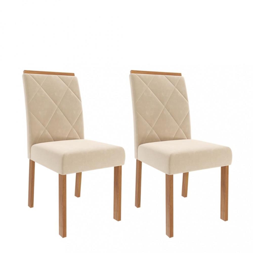 Conjunto 2 Cadeiras Fernanda Wood Cimol - 1