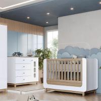 Quarto de Bebê Berço e Cômoda 4 Gavetas Aconchego Henn - 1