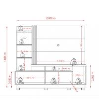 Estante Home para TV até 60 Polegadas com LED Espelho e Prateleira de Vidro 2 Portas de Correr com Pés Frizz Plus Madetec - 3