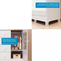 Cômoda Infantil 4 Gavetas 1 Porta com Janela 100 MDF Elo Móveis Peroba - 5