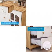 Cômoda Infantil 4 Gavetas 1 Porta com Janela 100 MDF Elo Móveis Peroba - 6