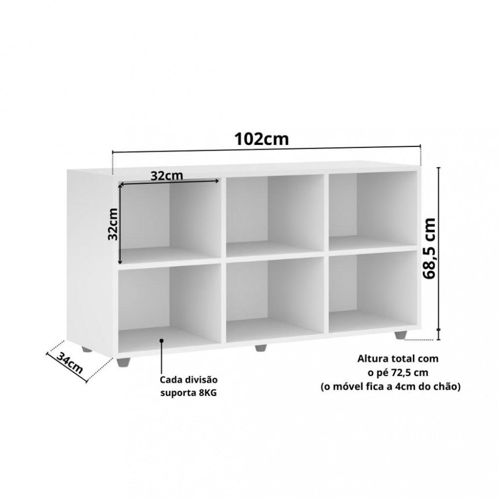 Organizador Infantil 6 Nichos Luna Movelbras - 4