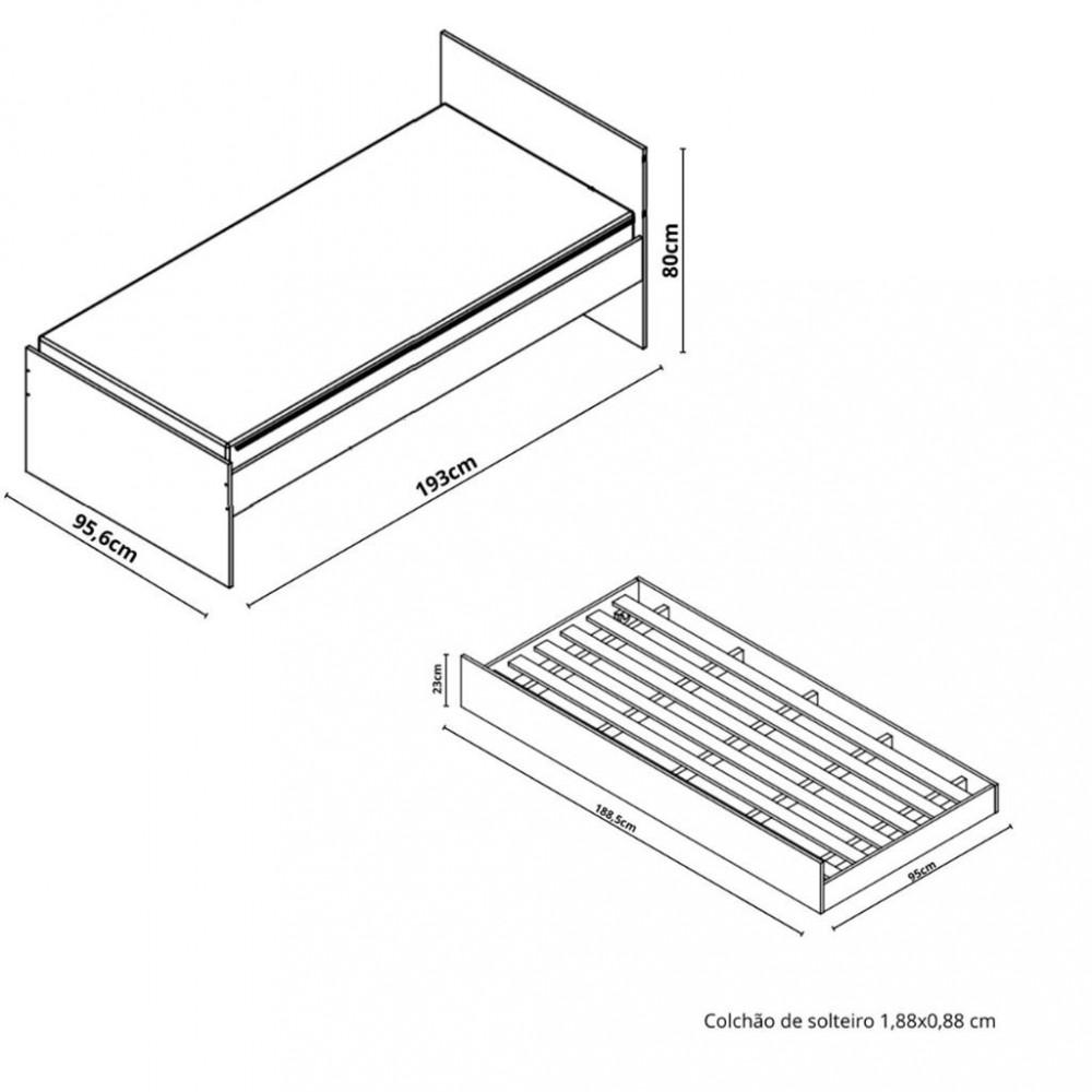 Bicama Infantil Solteiro Alecrim Movelbras - 4