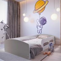 Cama Infantil Montessoriana Solteiro com Proteção Lateral Jardim Movelbras - 1