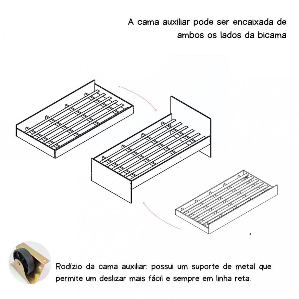 Bicama Infantil Solteiro Caracol Movelbras - 4