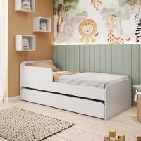 Bicama Infantil Solteiro com Proteção Lateral Caracol Movelbras - 1