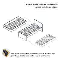 Bicama Infantil Solteiro com Proteção Lateral Caracol Movelbras