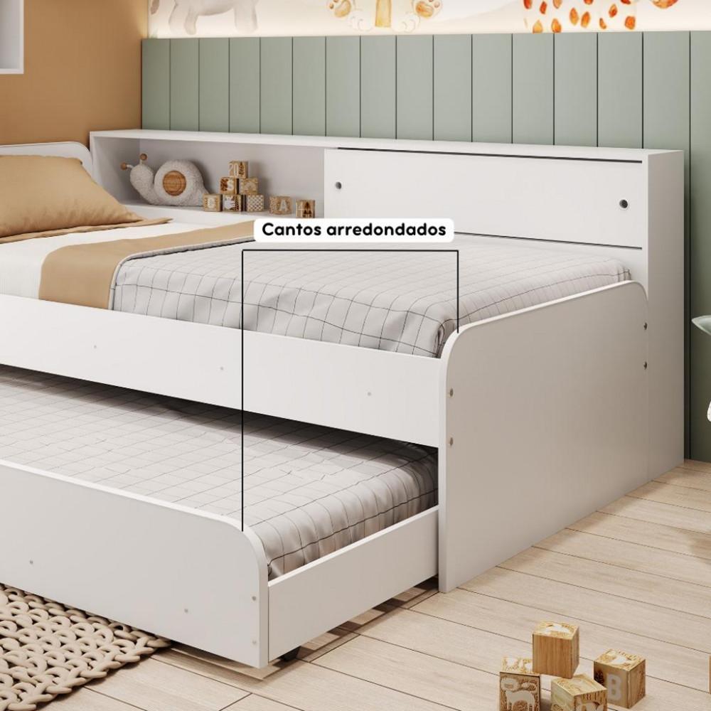 Bicama Infantil Solteiro com Módulo Lateral Caracol Movelbras - 4