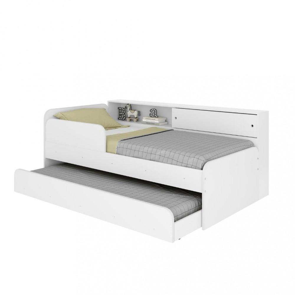 Bicama Infantil Solteiro com Módulo e Proteção Lateral Caracol Movelbras - 2