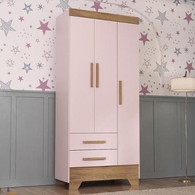 Guarda Roupa Infantil 3 Portas 2 Gavetas Catavento Rodial