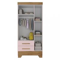 Guarda Roupa Infantil 3 Portas 2 Gavetas Catavento Rodial - 3