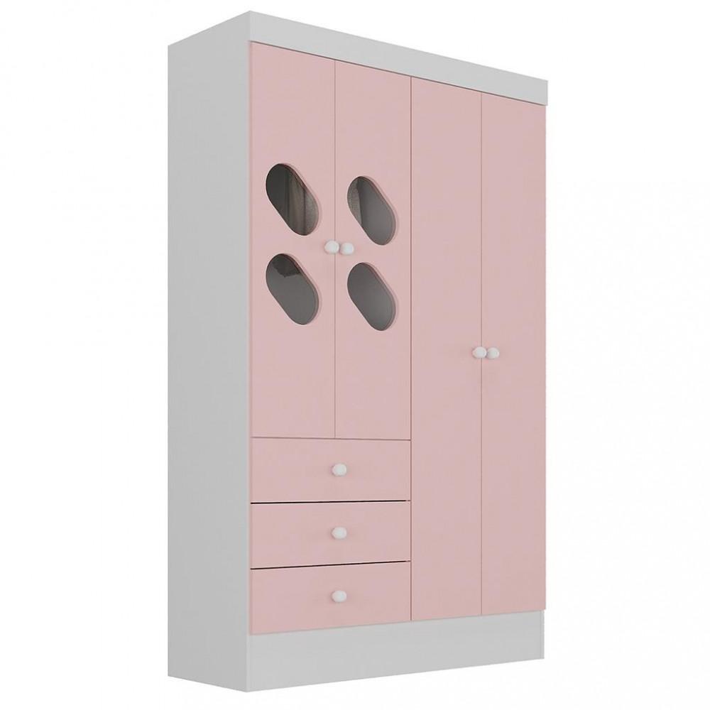 Guarda Roupa Infantil 4 Portas com Janela 2 Gavetas Maya Rodial - 2