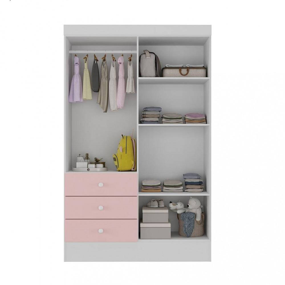 Guarda Roupa Infantil 4 Portas com Janela 2 Gavetas Maya Rodial - 3