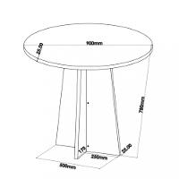 Conjunto Sala de Jantar Mesa 90cm Celeste 4 Cadeiras Iza Viero - 3