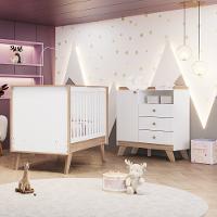 Quarto de Bebê com Cômoda 3 Gavetas e Berço 3 em 1 Lola Henn - 1