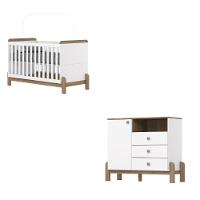 Quarto de Bebê Berço 2 em 1 e Cômoda 4 Gavetas Ternura Henn - 2