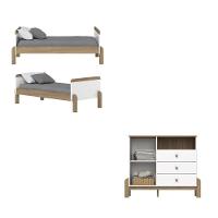 Quarto de Bebê Berço 2 em 1 e Cômoda 4 Gavetas Ternura Henn - 3