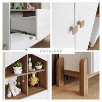 Quarto de Bebê Completo Berço 2 em 1 Guarda Roupa 4 portas e Cômoda Ternura Henn - 6