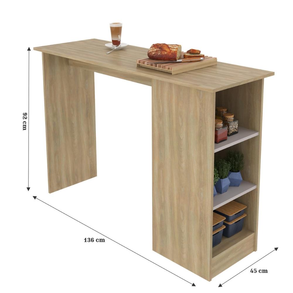 Bancada de Cozinha 3 Prateleiras Ravenna J Carvalho - 3