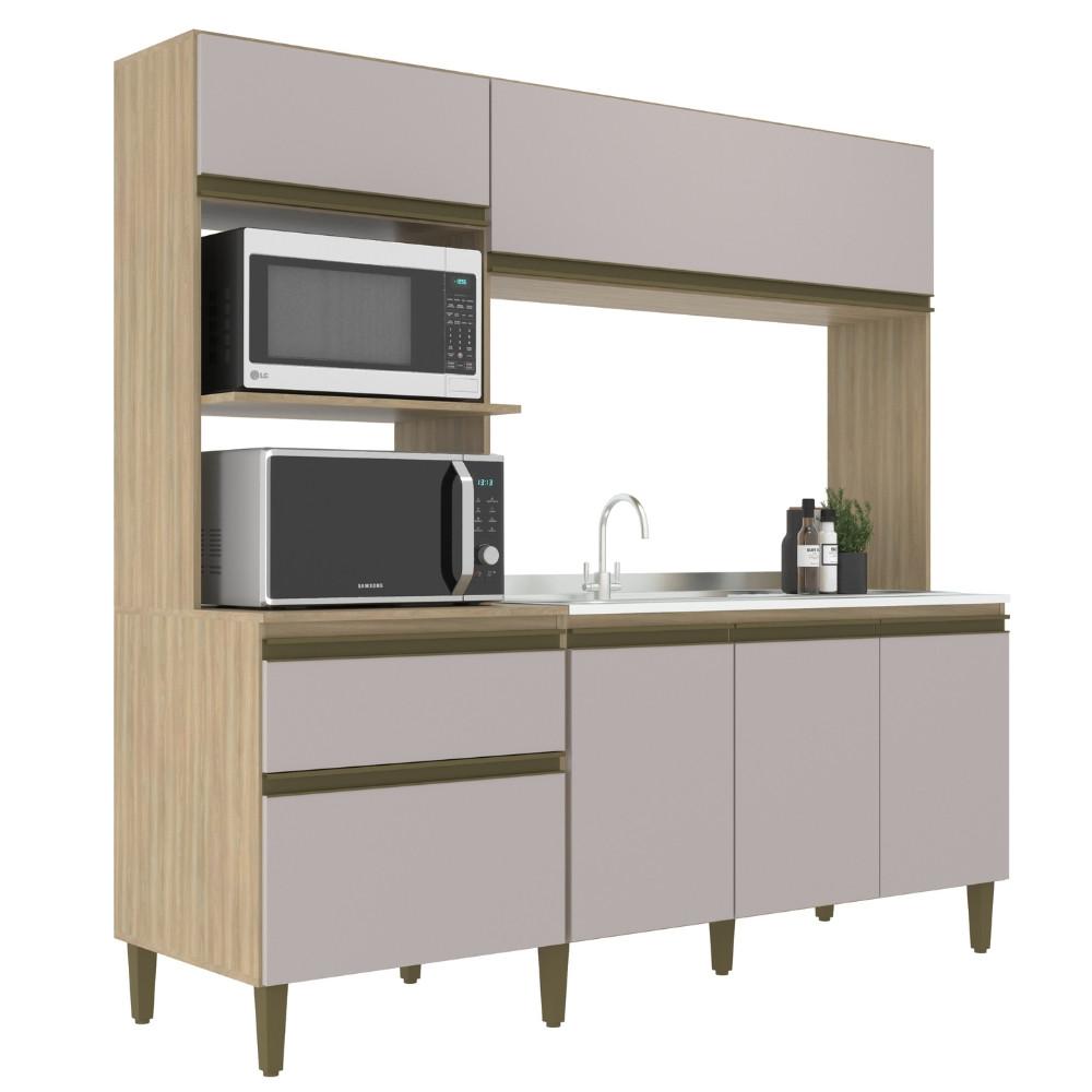 Cozinha Compacta 6 Portas 1 Gaveta Vitoria J Carvalho - 2