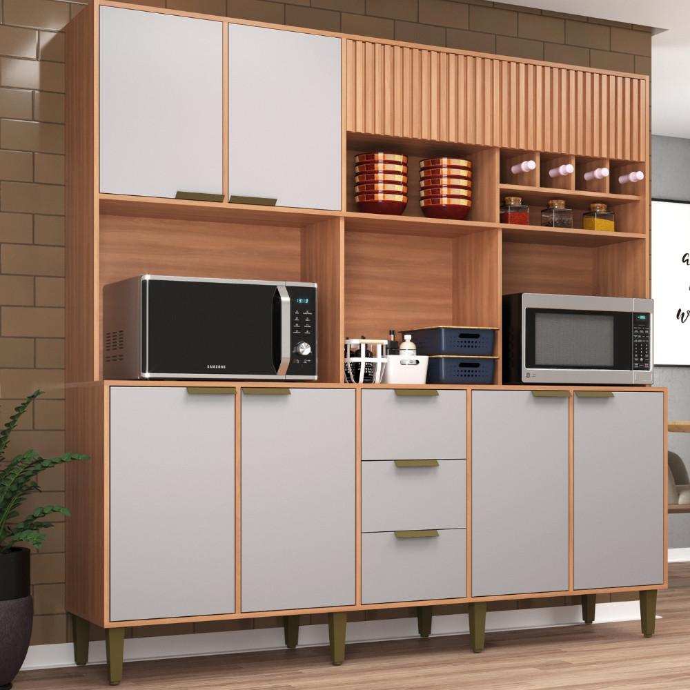 Cozinha Compacta 7 Portas 3 Gavetas Emilia J Carvalho - 1