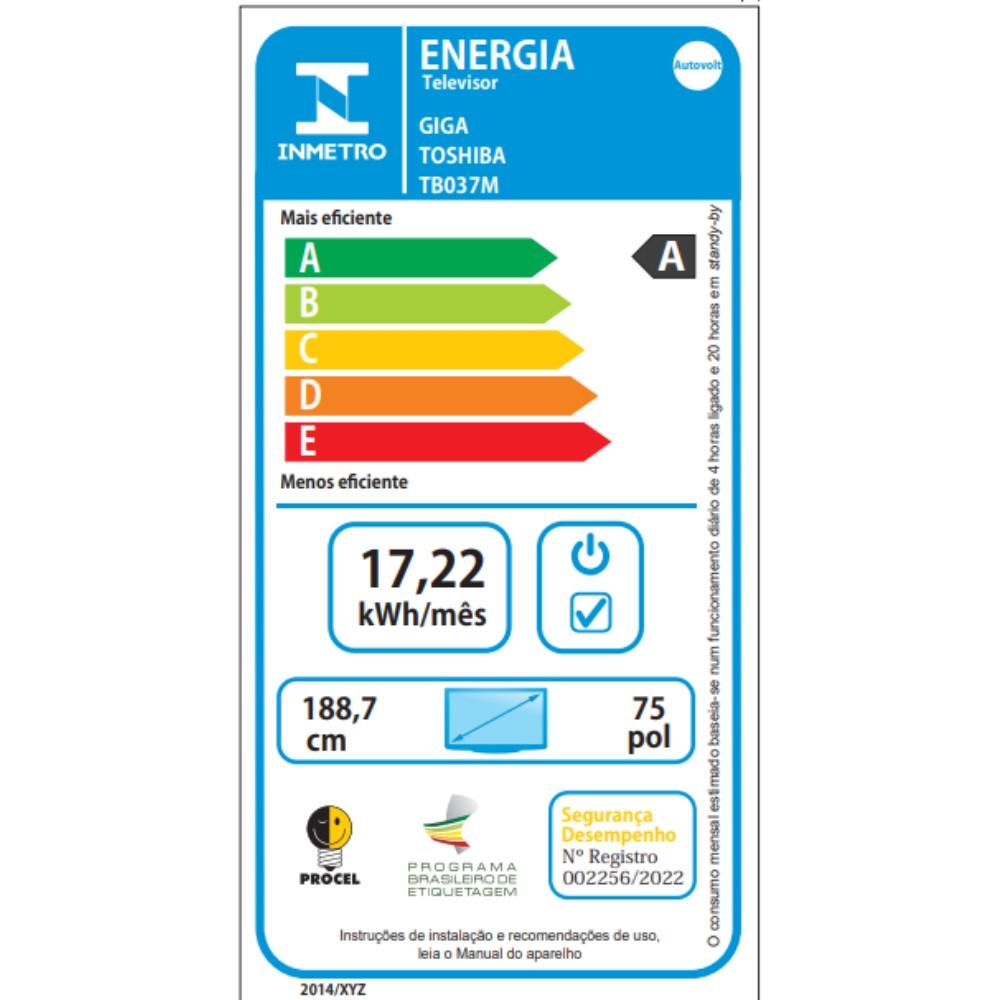 Smart TV Toshiba 75 Polegadas 4K QLED 75C450NS - 4