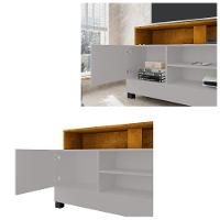 Rack para TV até 48 Polegadas 1 Porta com Pés de Madeira Pipa Bechara - 3