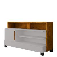 Rack para TV até 48 Polegadas 1 Porta com Pés de Madeira Pipa Bechara - 5