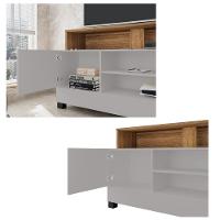 Rack para TV até 48 Polegadas 1 Porta com Pés de Madeira Pipa Bechara - 3