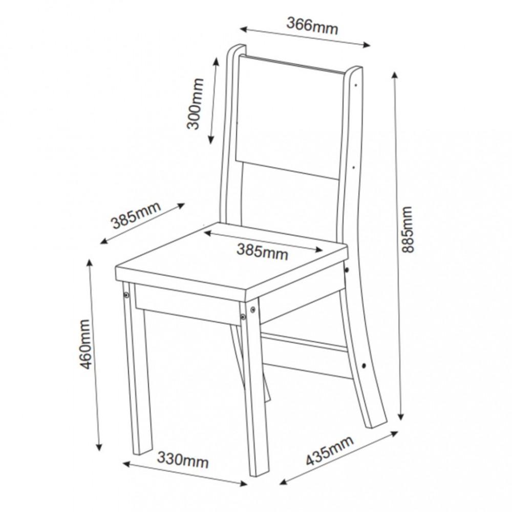 Conjunto Sala de Jantar Mesa Mirna 4 Cadeiras Sol Viero - 3