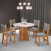 Conjunto Sala de Jantar Mesa Mirna 4 Cadeiras Sol Viero - 1